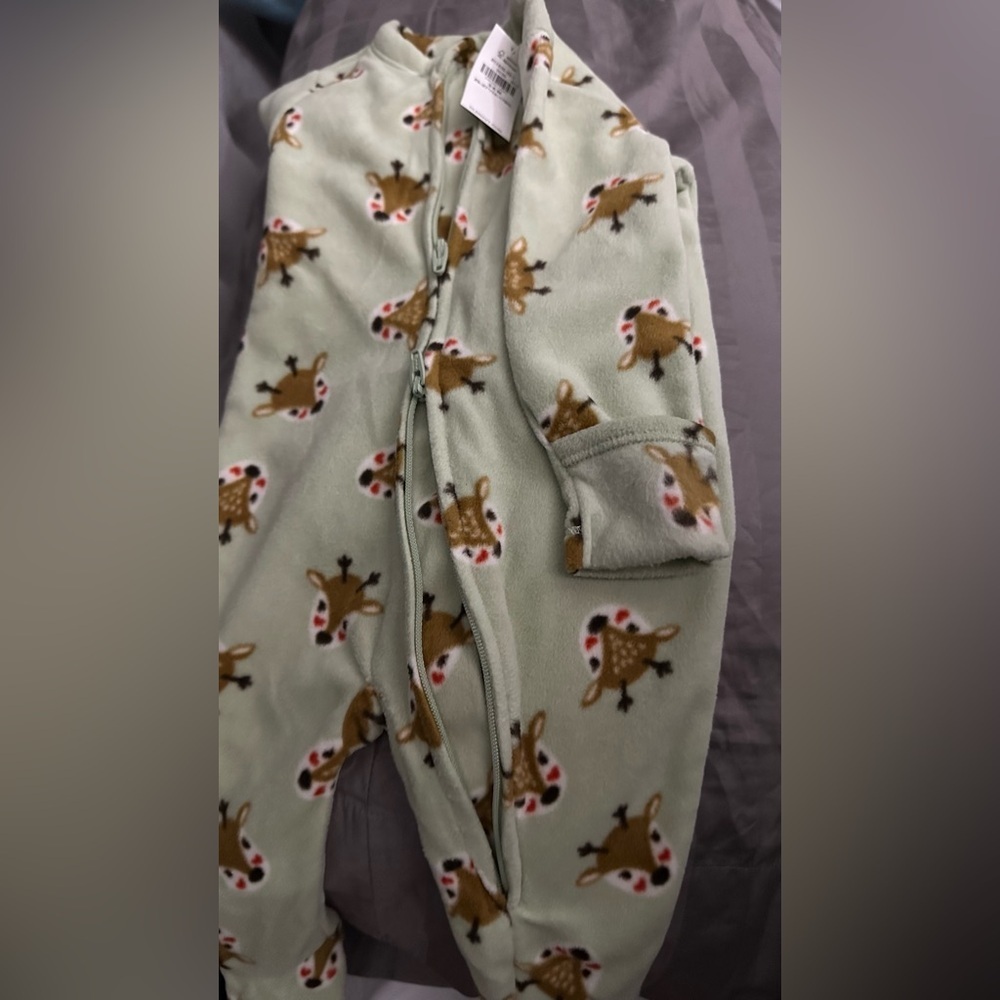 NWT Old Navy Unisex Printed 2-Way-Zip Sleep & Play Footed One-Piece - Picture 7 of 7